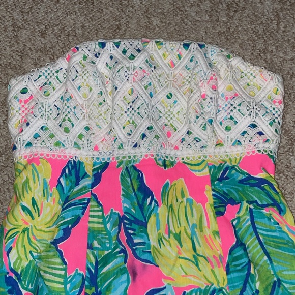 Lily Pulitzer Brynn dress in the color pink sunset - Picture 2 of 8